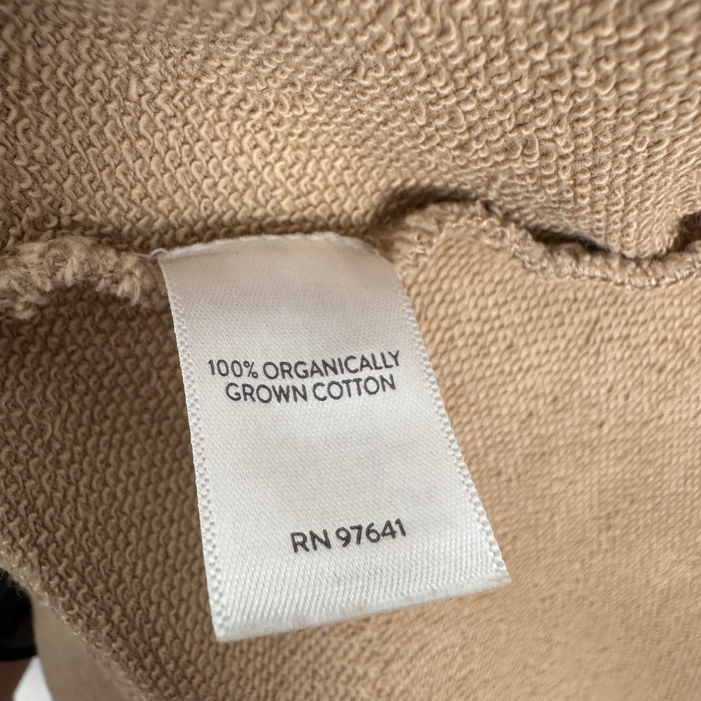Pure Jill Size M Tall Tan Wide Leg Crop Pants Elastic Waist Organic Cotton Camel - Picture 12 of 13